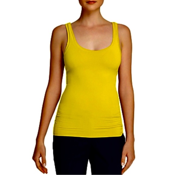 THEORY Len Yellow Tubular Stretch Jersey Tank Top One Size Brand New - Picture 1 of 5